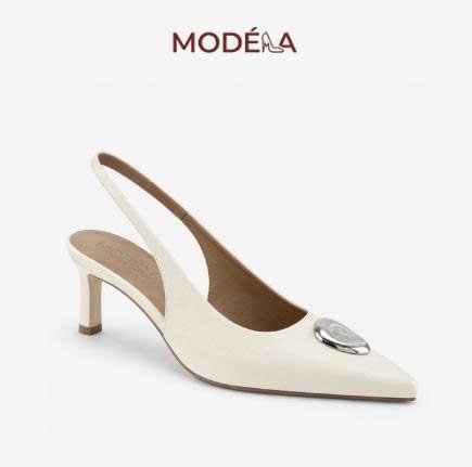 Giày Slingback Cao Gót Mũi Nhọn Phối Khóa Oval - Ảnh 2
